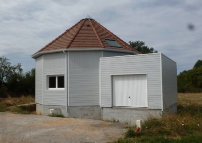 Corniche G300 B3 sur toiture 12 pans Chantier Maison de Cèdre